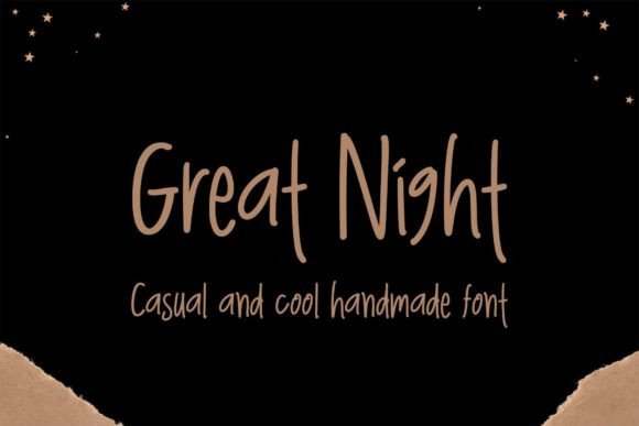 Great Night: A Handmade Display Typeface for Calm Editorial Design