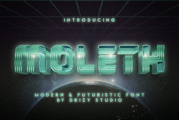 Moleth: The Futuristic Display Font for Modern Crafters