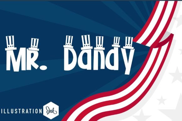 Mr. Dandy: A Blocky Display Font with a Patriotic Twist