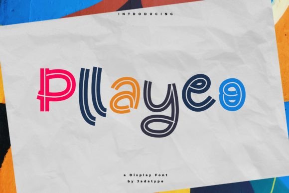 Pllayeo: A Whimsical Display Font for Bold Brand Identities